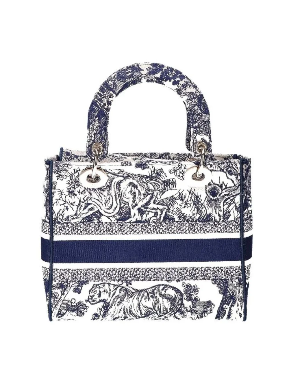Dior Lady D-lite Medium Toile de Jouy Embroidery 2-Way Shoulder Bag